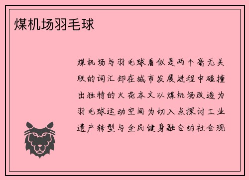 煤机场羽毛球